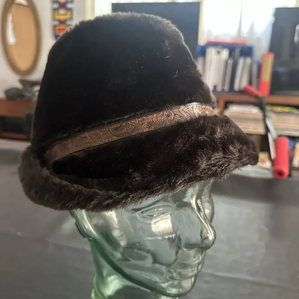 Vtg German? United Hatters Cap & Millinery Hat Fedora Trapper Fur Size L